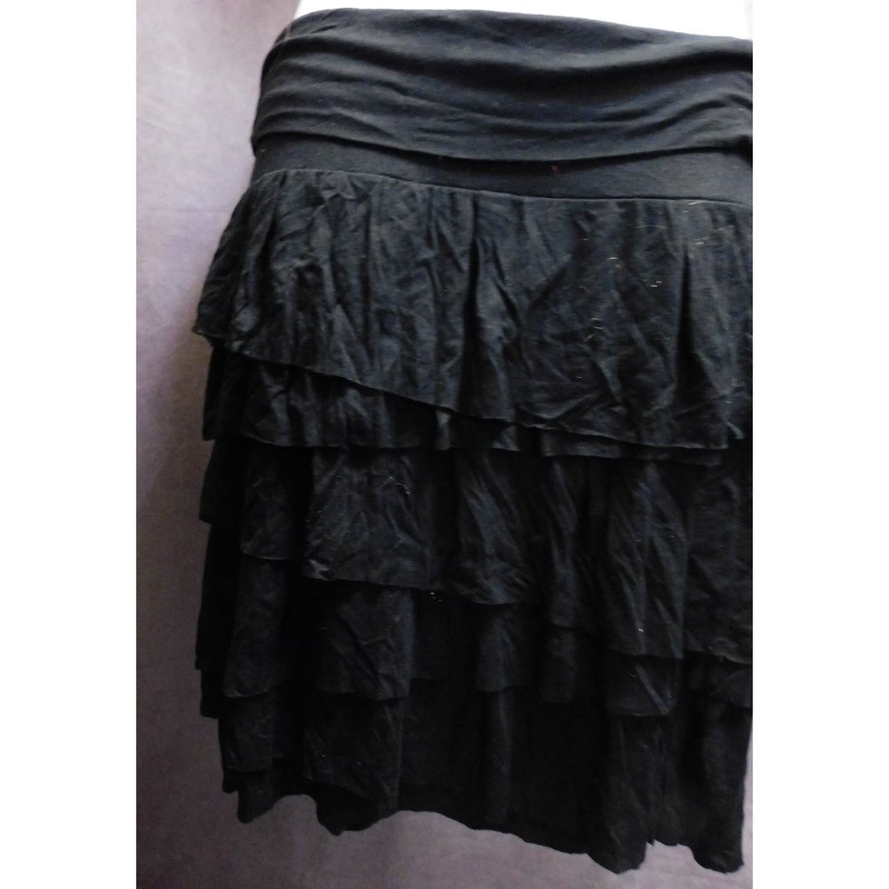 Ann Taylor Loft Petites Black Tiered Skirt